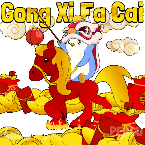 Chinese New Year Penguin Sticker by Pudgy Penguins