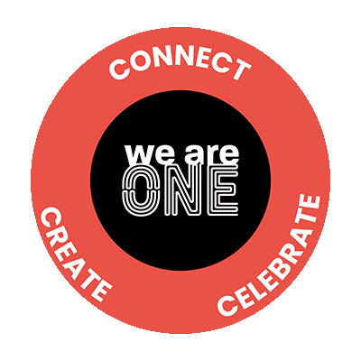 Celebrate We Are One Sticker by Stockanotti