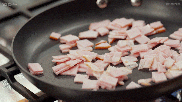 Cook Bacon GIF by MasterChefAU