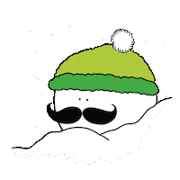 pperathoner snow winter mustache snowing Sticker