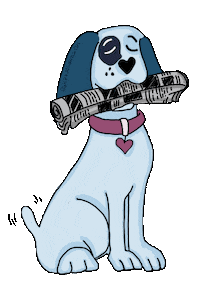 agnesjohanna dog news neu hund Sticker