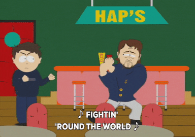 drunk russel crowe GIF by South Park 