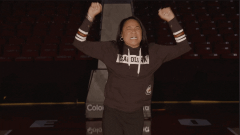 excited dawn staley GIF by gamecocksonline