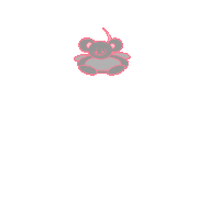 Flowbeast flying bounce ouch mouse Sticker