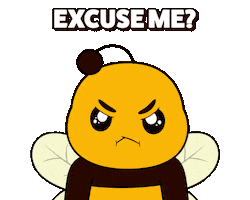 Angry Excuse Me Sticker by Plan Bee Studios