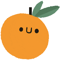 Orange Fruit Sticker by Helen Bucher