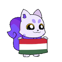 Flag Hungary Sticker by Lucky Kat Studios