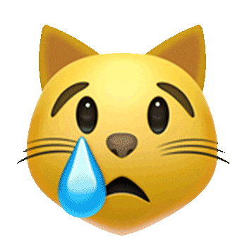 sad cat Sticker by Miriam Ganser