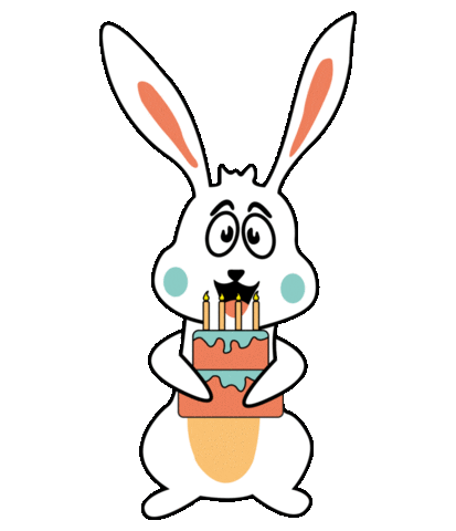 Anniversaire Lapin Sticker by Hopbox