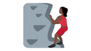 Woman Climbing Sticker by EmojiVid
