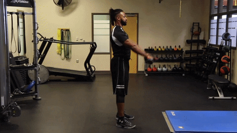 abbiwilt giphygifmaker ymca dumbbell dumbbell exercise GIF