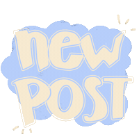 Peanutprintz blue new post yellow brand new Sticker