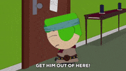 kicking out kyle broflovski GIF by South Park 