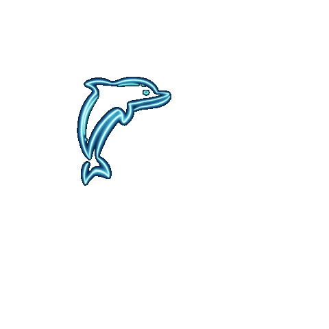 hautestockco summer neon swim dolphin Sticker