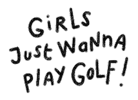 Girl Golf Sticker by Catharina Stewart