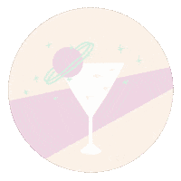 Stompface space cocktail galaxy planet Sticker