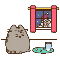 Hungry Christmas Eve Sticker by Pusheen