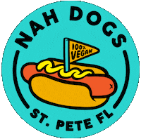 NahDogsVeganHotDogCart vegan stpete nahdogs ilovetheburg Sticker