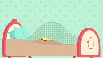 tired wake up GIF by Molang.Official