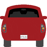 Red Car Sticker by lightingandbulbs