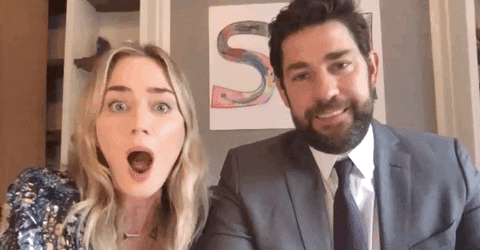 Emily Blunt Reaction GIF by SomeGoodNews