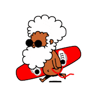 CORALPARK happy wakeboard おじさん ぼーど Sticker