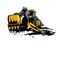Construction Backhoe Sticker by John Deere