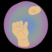 Rainbow Hello GIF