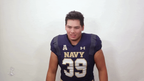 Navy Football Punter GIF by Navy Athletics