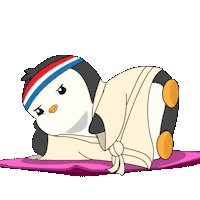Fitness Yoga Sticker by Pudgy Penguins