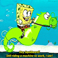 spongebob squarepants seahorse GIF