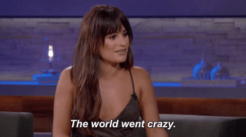 Lea Michele World Is Crazy GIF by Chelsea Handler
