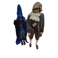 Blue Man Dancing Sticker