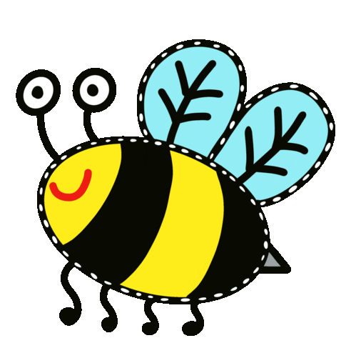 happy bumble bee Sticker by Jelene