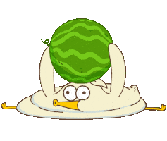 Chicken Watermelon Sticker by BadTimeStories