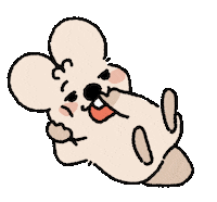 Jerrygom bored lazy cut characters Sticker