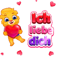 I Love You Heart Sticker by Lucas and Friends by RV AppStudios