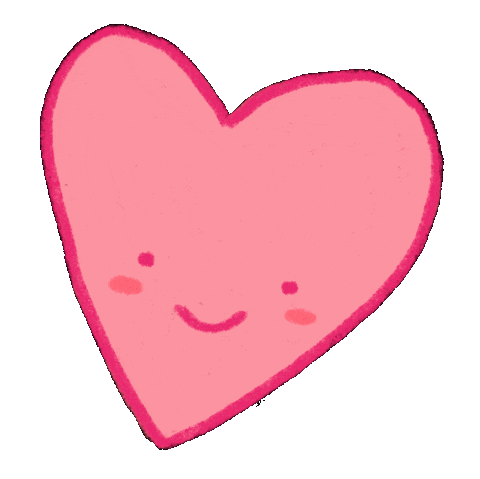 hello_tazzina love heart pink sweet Sticker