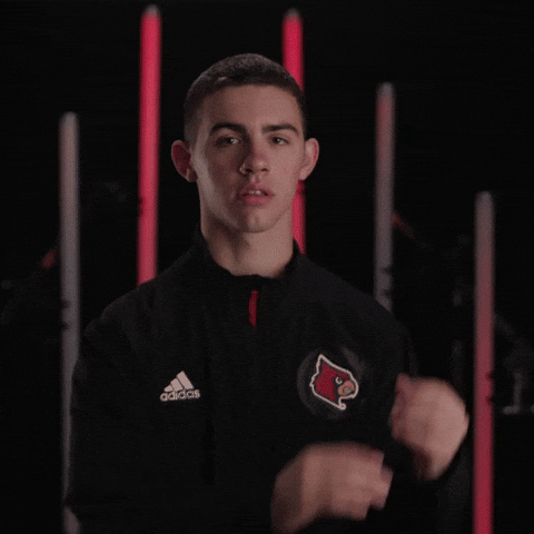 Clapping Diving GIF by Louisville Cardinals