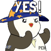 Happy Lets Go Sticker by Pudgy Penguins