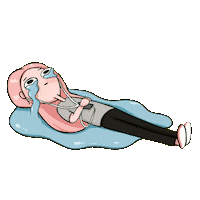 EtoLuz music girl sad pink Sticker