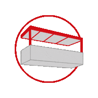 kdueberdachung rot kd regen aluminium Sticker