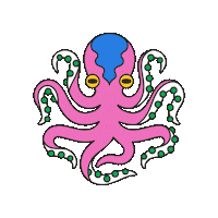 maevechocolate ocean octopus shore maeve Sticker