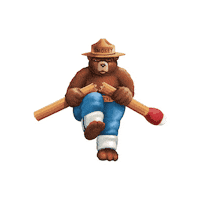 YCSL bear smokey 곰 곰돌이 Sticker