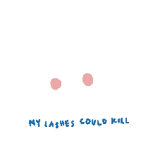 lalabohang girls make up fake lashes lala bohang Sticker