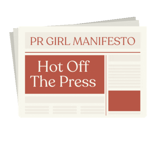 Public Relations Press Sticker by PR GIrl Manifesto