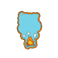 detisdoodles fire home smoke quarantine Sticker