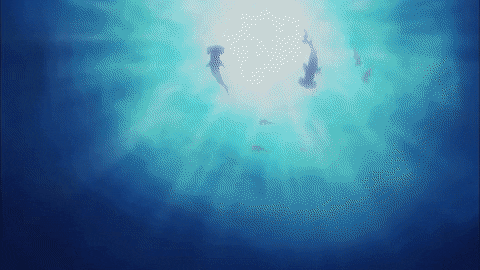 EnterTheHero giphyupload anime sharks dumbbell nan kilo moteru GIF