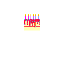 joyfuljuly food pixel pink birthday Sticker