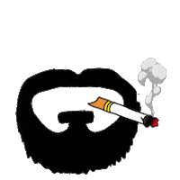 tooncasmStickers smoke beard thug thuglife Sticker